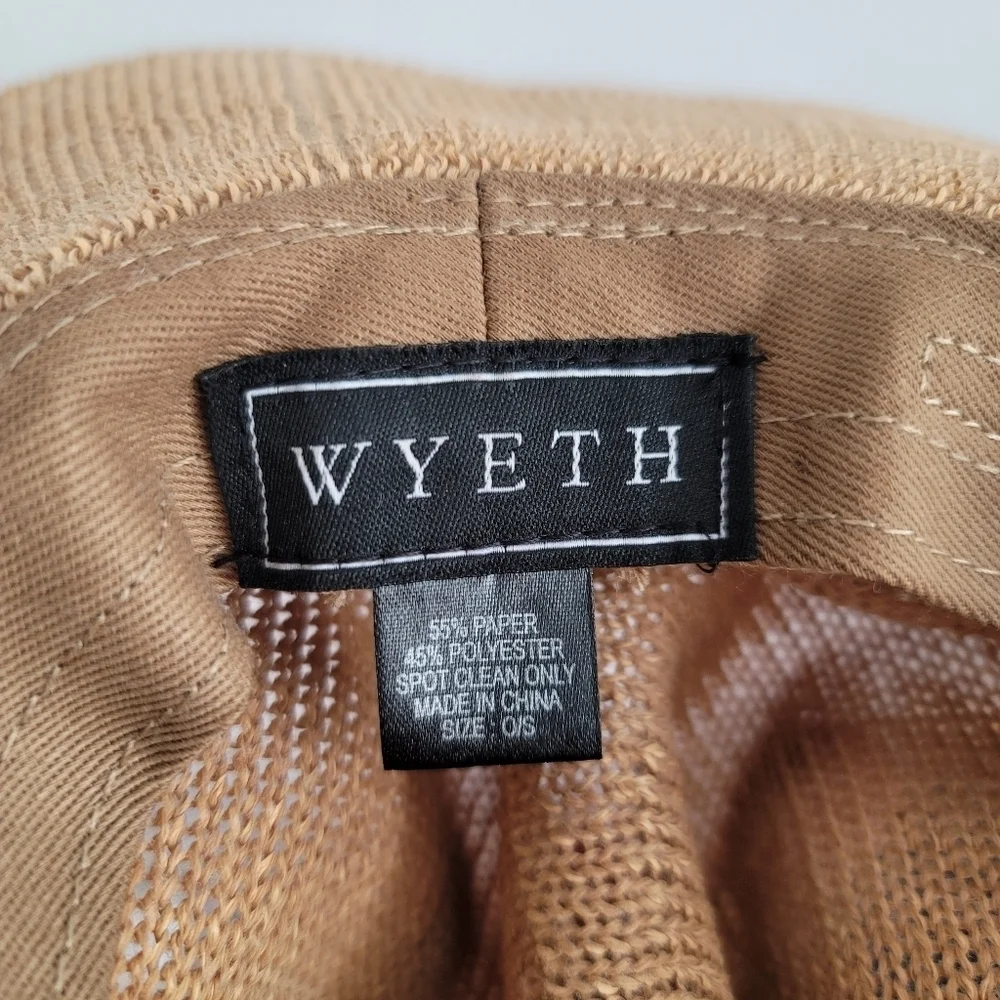 Wyeth Paper Straw Hat Floppy Neutral Sun‎ Summer Adult One Size